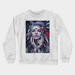 red Indian girls' Crewneck Sweatshirt